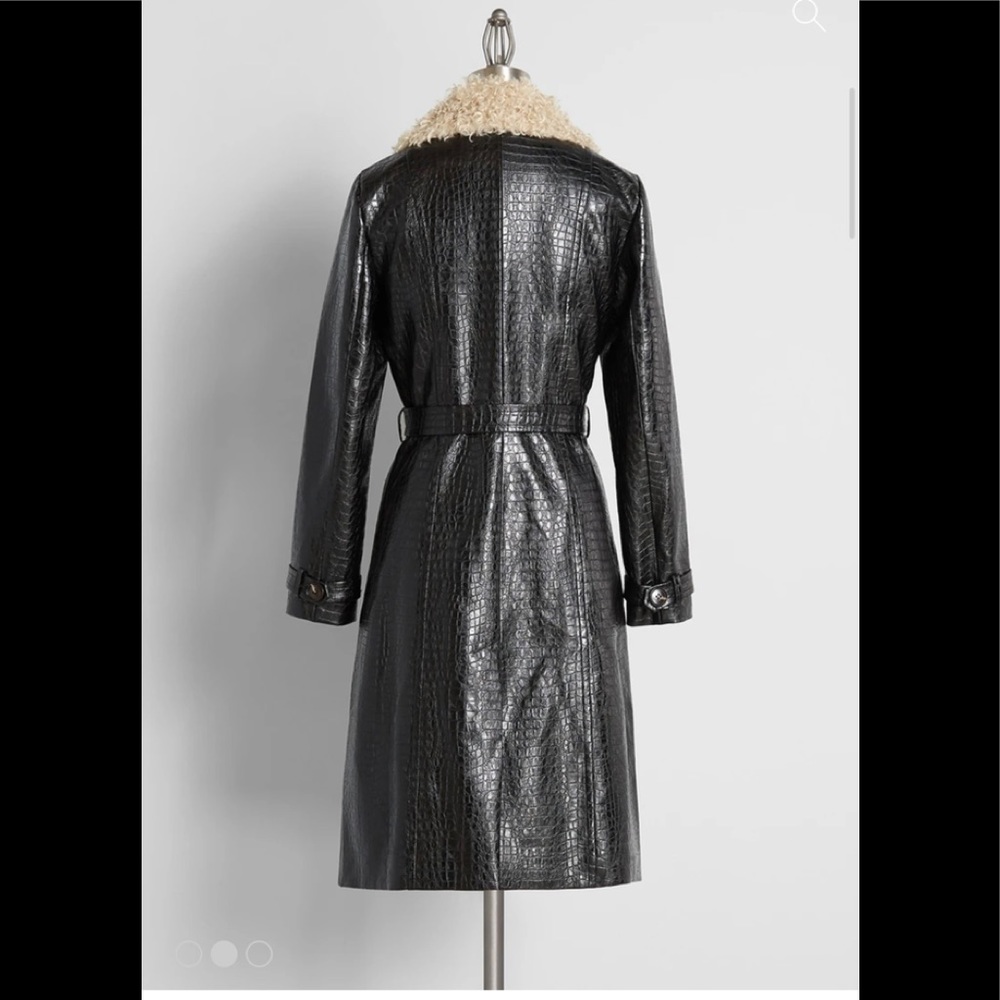 Vegan Leather Trench Coat
